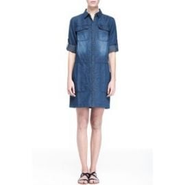 Denim Utility Shirtdress at Armani Exchange