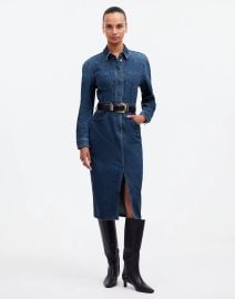 Denim Western Midi Shirtdress in Laselle Wash at Madewell