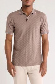 Denim and Flower Textured Polo at Nordstrom Rack