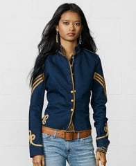 Denim and Supply Ralph Lauren Button-Front Braided Military Jacket - Coats - Women - Macys at Macys