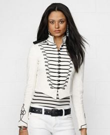 Denim and Supply Ralph Lauren Embroidered Cropped Military Jacket - Jackets and Blazers - Women - Macys at Macys