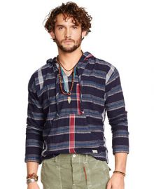 Denim and Supply Ralph Lauren Indigo Kilroy Hooded Popover at Macys