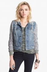 Denim and knit jacket by Free People at Nordstrom