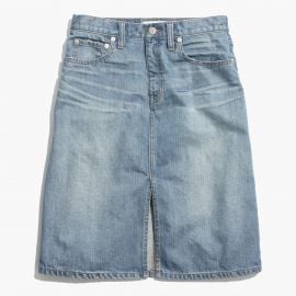 Denim high rise skirt at Madewell