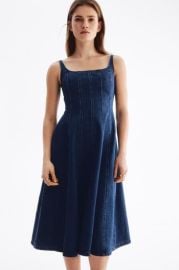 Denim midi dress at Nordstrom