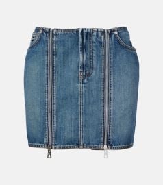 Denim miniskirt at Mytheresa
