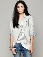 Denim moto jacket by Free People at Free People