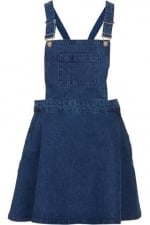 Denim pinafore dress by Topshop at Topshop