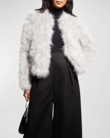 Deora Feather Topper Jacket by LaMarque at Neiman Marcus