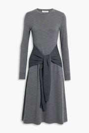 Dere Lam 10 Crosby Tie front m lange wool blend dress at The Outnet