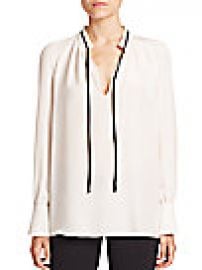 Derek Lam - Long-Sleeve Tie-Neck Silk Blouse at Saks Fifth Avenue