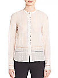 Derek Lam 10 Crosby - Embroidered Silk Blend Top at Saks Fifth Avenue