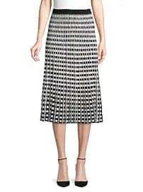 Derek Lam 10 Crosby - Pleated Check Midi Skirt at Saks Off 5th