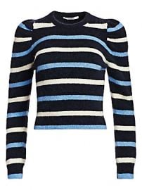 Derek Lam 10 Crosby - Striped Puff Sleeve Sweater at Saks Fifth Avenue