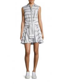 Derek Lam 10 Crosby - Tie-Front Striped Shirtdress at Saks Fifth Avenue