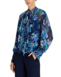 Derek Lam 10 Crosby Aderyn Tapestry Print Tie Neck Blouse Bloomingdale39s at Bloomingdales