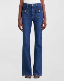 Derek Lam 10 Crosby Brandi Patch Pocket Flare Jeans at Neiman Marcus