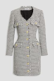 Derek Lam 10 Crosby Checked boucle tweed mini dress at The Outnet