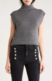 Derek Lam 10 Crosby Contro Wool Blend Turtleneck Sweater Vest at Nordstrom Rack