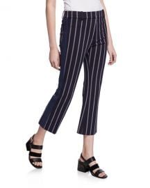 Derek Lam 10 Crosby Cropped Flare Trousers with Braided Trim at Neiman Marcus