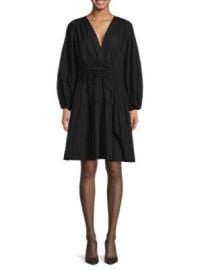 Derek Lam 10 Crosby Emma Pintuck Fit amp Flare Mini Dress on SALE at Saks Off 5th