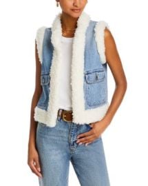 Derek Lam 10 Crosby Jaime Denim Sherpa Vest Bloomingdales at Bloomingdales