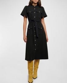 Derek Lam 10 Crosby Judy Short-Sleeve Utility Shirtdress at Neiman Marcus