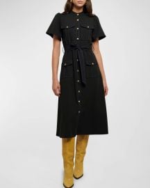 Derek Lam 10 Crosby Judy Short Sleeve Utility Shirtdress at Neiman Marcus