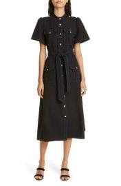 Derek Lam 10 Crosby Judy Topstitch Short Sleeve Utility Dress at Nordstrom