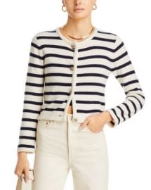 Derek Lam 10 Crosby Keene Stripe Crewneck Cardigan Bloomingdales at Bloomingdales