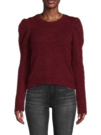 Derek Lam 10 Crosby Locken Long Sleeve Sweater in Merlot at Saks Off 5th