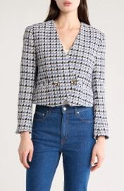 Derek Lam 10 Crosby Marcel Fringe Tweed Jacket at Nordstrom Rack