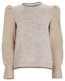 Derek Lam 10 Crosby Milton Mixed Media Sweater at Intermix