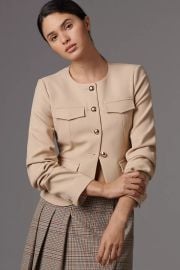 Derek Lam 10 Crosby Novessa Ruched Sleeve Lady Jacket at Anthropologie