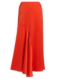Derek Lam 10 Crosby Paulette Pleated Satin Midi Skirt at Saks Fifth Avenue