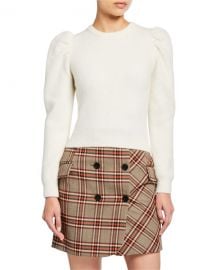 Derek Lam 10 Crosby Puff-Sleeve Alpaca Sweater at Neiman Marcus