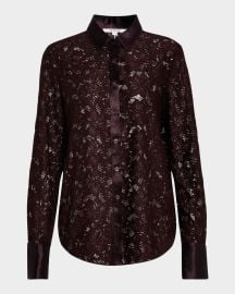 Derek Lam 10 Crosby Raissa Floral Lace Top at Neiman Marcus