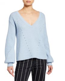 Derek Lam 10 Crosby Ribbed V-Neck Sweater at Neiman Marcus