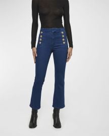 Derek Lam 10 Crosby Robertson Cropped Flared Denim Sailor Trousers at Neiman Marcus