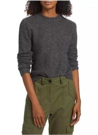 Derek Lam 10 Crosby Ryan Crewneck Sweater In Grey ShopSimon at Shop Simon