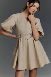 Derek Lam 10 Crosby Short Sleeve Cotton Mini Shirt Dress at Anthropologie