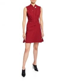 Derek Lam 10 Crosby Sleeveless Utility Flounce Dress at Neiman Marcus