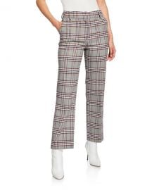 Derek Lam 10 Crosby Straight-Leg Check Trousers at Neiman Marcus