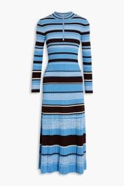 Derek Lam 10 Crosby Taryn striped ribbed merino wool midi dress at The Outnet