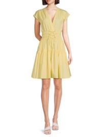 Derek Lam 10 Crosby Tora Cotton V Neck Dress at Saks Off 5th
