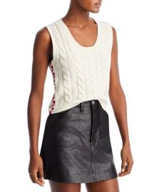 Derek Lam 10 Crosby Yuna Braided Cable Knit Sweater Vest at Bloomingdales