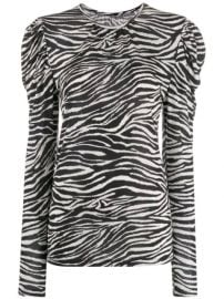 Derek Lam 10 Crosby Zebra Print Puff Shoulder Sweater - Farfetch at Farfetch