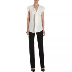 Derek Lam Cap Sleeve Tie Neck Blouse at Barneys