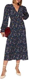 Derek Lam Collective RTR Design Collective Blue Floral Dress at Womens Clothing store at Amazon