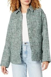 Derek Lam Collective Womenx27s Button Up Shacket at Womens Clothing store at Amazon